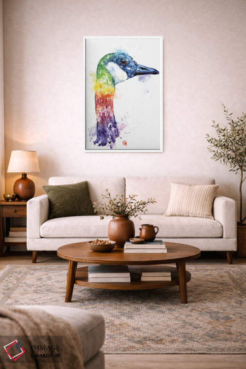 تابلو دکوراتیو غاز رنگارنگ کانادایی اثر لیزا وایت هاوس - D4W