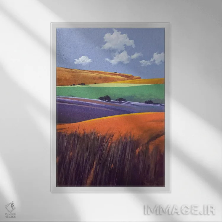 تابلو دکوراتیو جنوب کوه بزرگ آب نباتی اثر لاورنس لی - نمای قابدار سفید