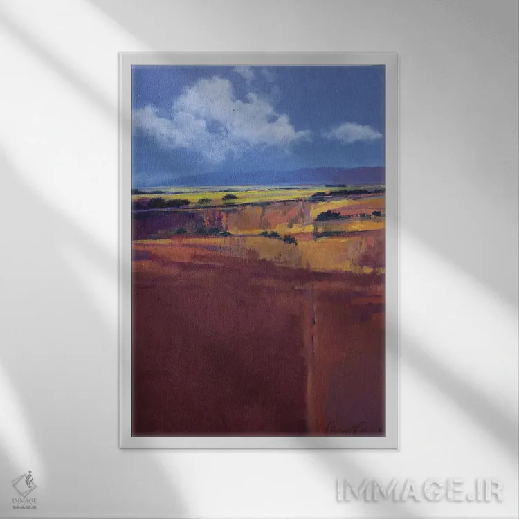 تابلو انتزاعی عصر سونورا اثر لاورنس لی - نمای قابدار سفید