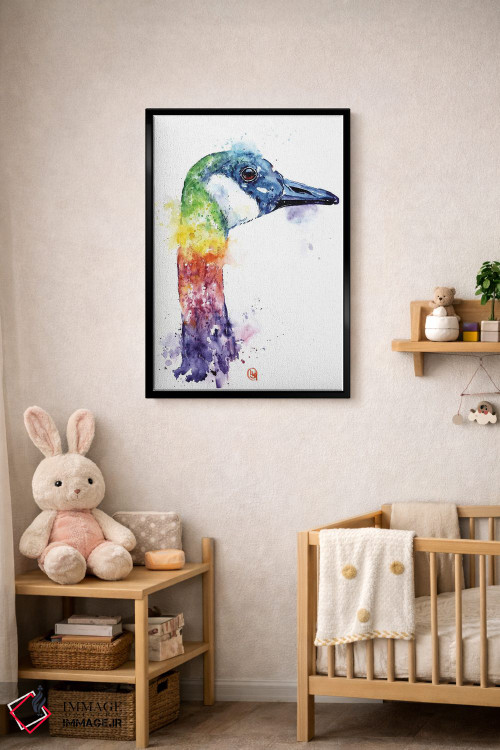 تابلو دکوراتیو غاز رنگارنگ کانادایی اثر لیزا وایت هاوس - D5B