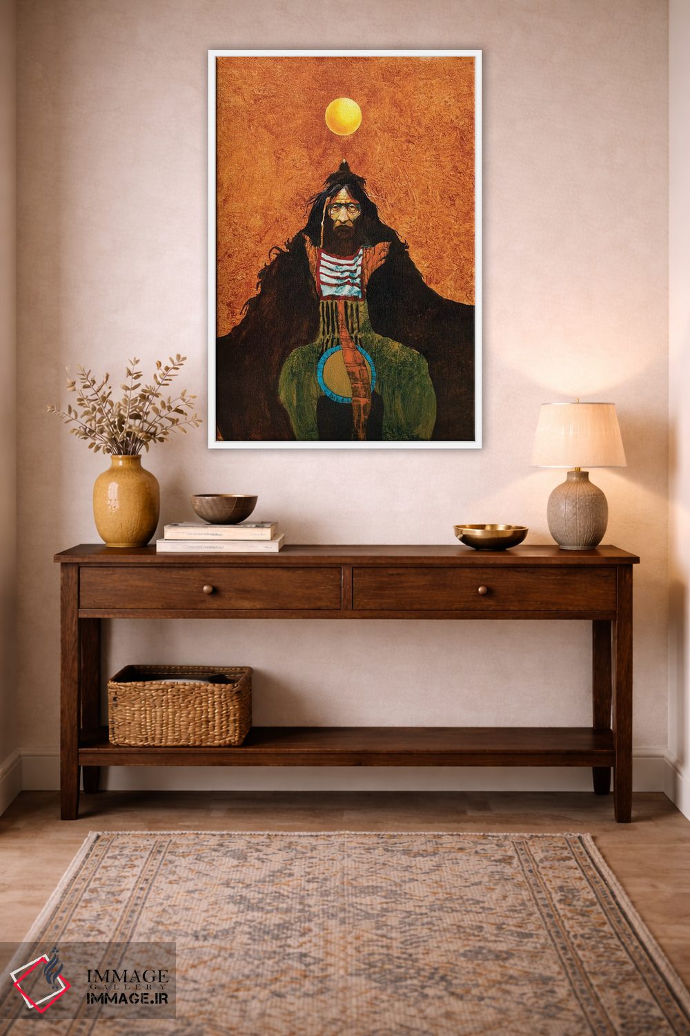 تابلو دکوراتیو کلاغ خورشیدی اثر لاورنس لی - D1W