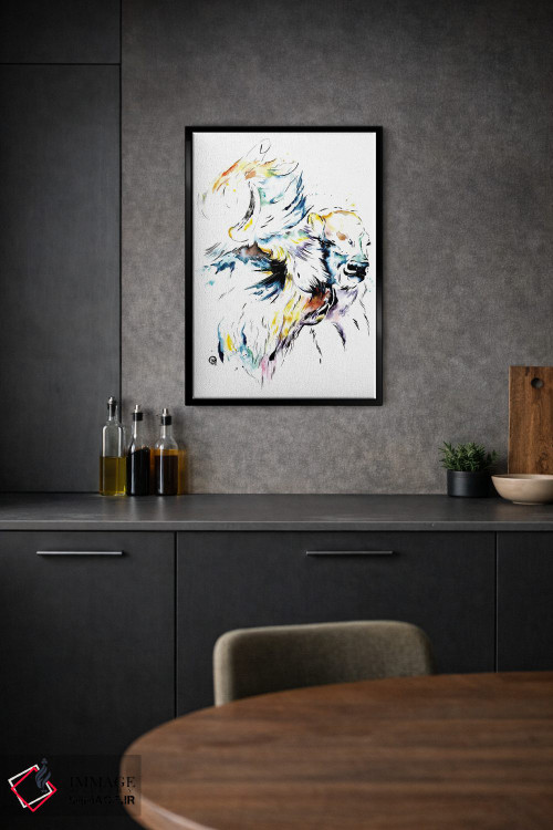 تابلو دکوراتیو گاومیش آمریکایی اثر لیزا وایت هاوس - D1B