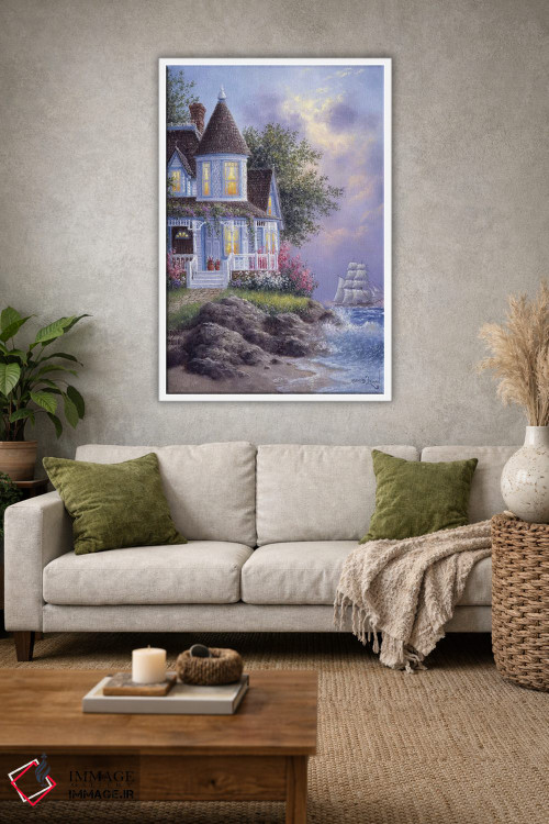 تابلو دکوراتیو ویکتوریایی کنار دریا اثر دنیس لوان - D1W