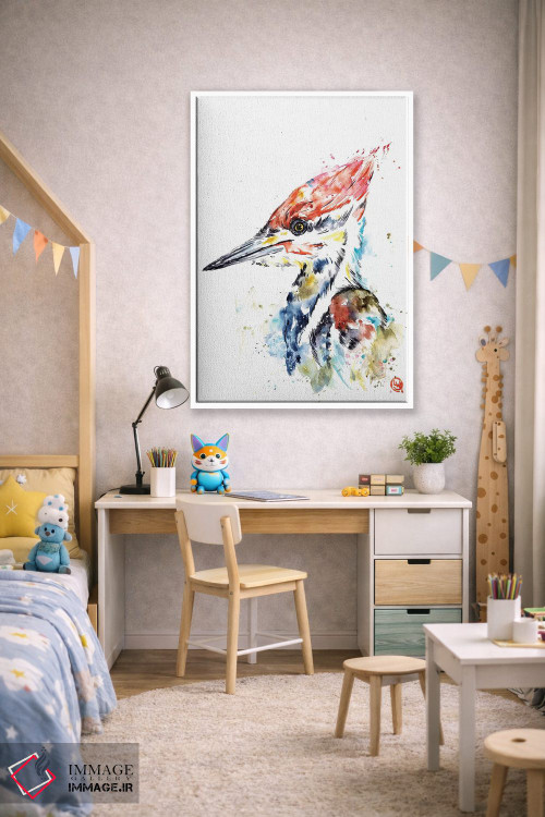 تابلو دکوراتیو دارکوب اثر لیزا وایت هاوس - D1W