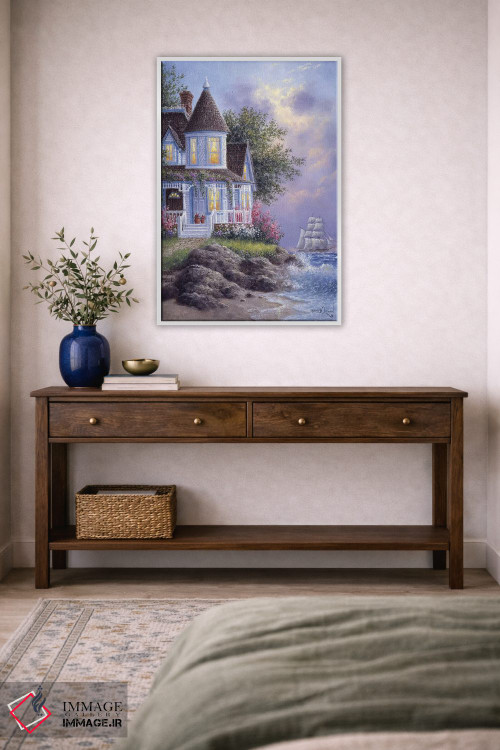 تابلو دکوراتیو ویکتوریایی کنار دریا اثر دنیس لوان - D2W