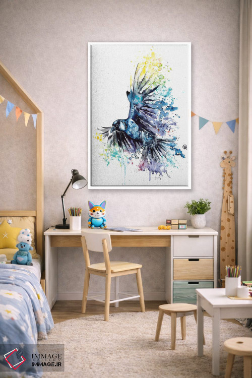 تابلو دکوراتیو کلاغ سیاه اثر لیزا وایت هاوس - D2W