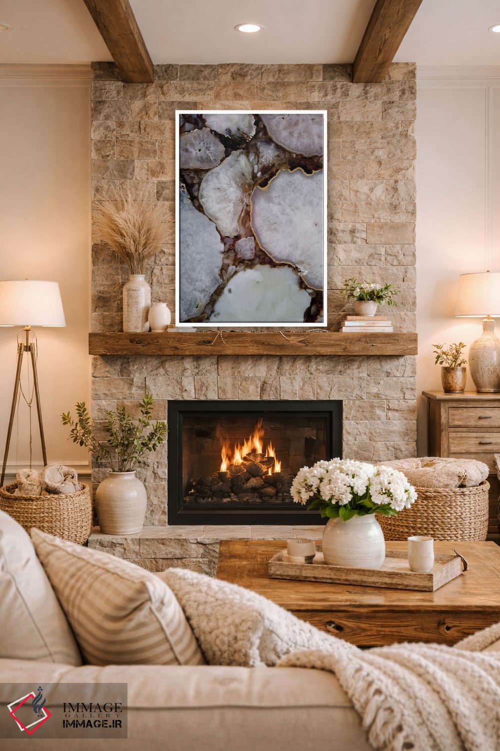 تابلو انتزاعی سنگ های ابدیت ۲ اثر شلند لوئیس - D1W