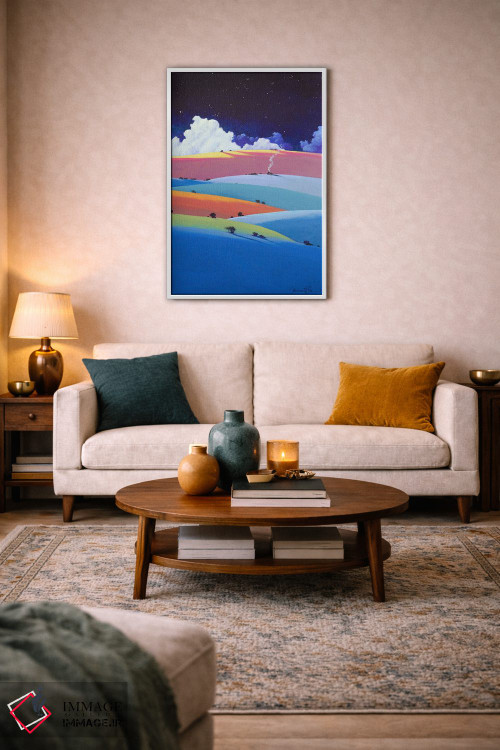 تابلو انتزاعی خانه عجایب اثر لاورنس لی - D3W