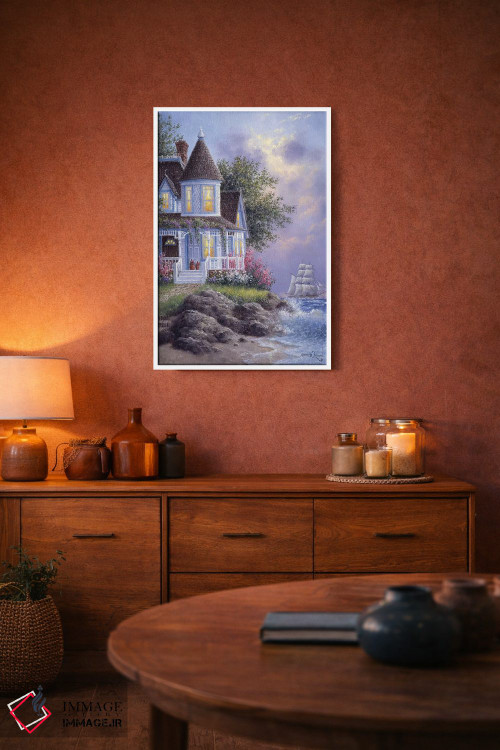 تابلو دکوراتیو ویکتوریایی کنار دریا اثر دنیس لوان - D3W