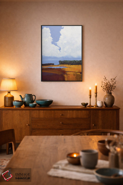 تابلو دکوراتیو آسمان و ابرها اثر لاورنس لی - D6B