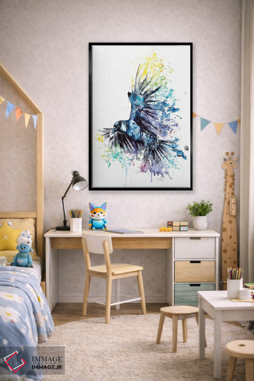 تابلو دکوراتیو کلاغ سیاه اثر لیزا وایت هاوس - D3B