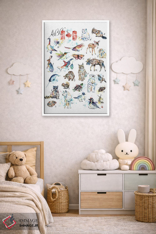 تابلو دکوراتیو الفبای کانادایی اثر لیزا وایت هاوس - D3W