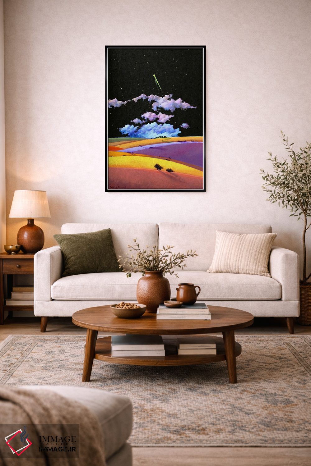 تابلو انتزاعی هملت و پیام آور اثر لاورنس لی - D5B