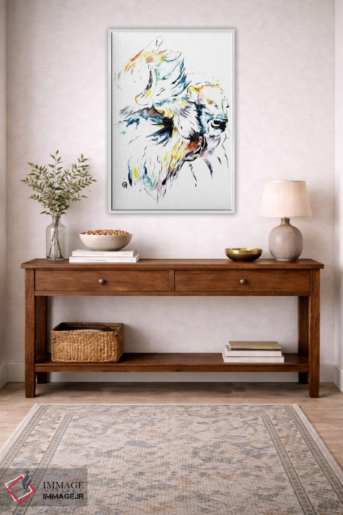 تابلو دکوراتیو گاومیش آمریکایی اثر لیزا وایت هاوس - D4W