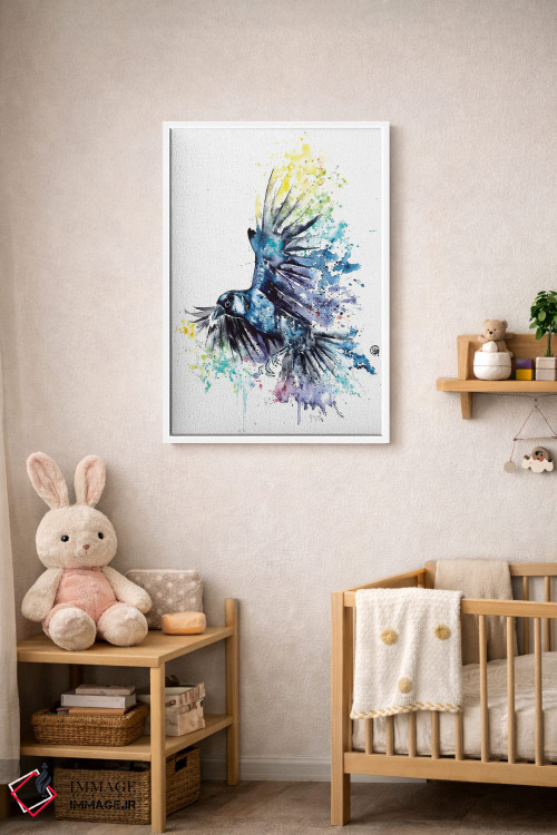 تابلو دکوراتیو کلاغ سیاه اثر لیزا وایت هاوس - D4W