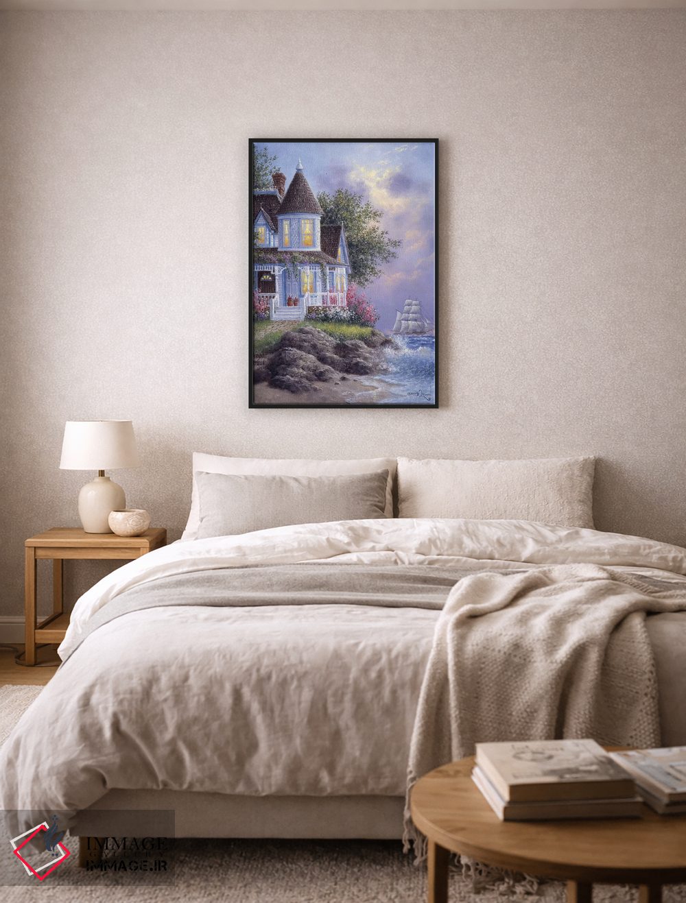 تابلو دکوراتیو ویکتوریایی کنار دریا اثر دنیس لوان - D5B