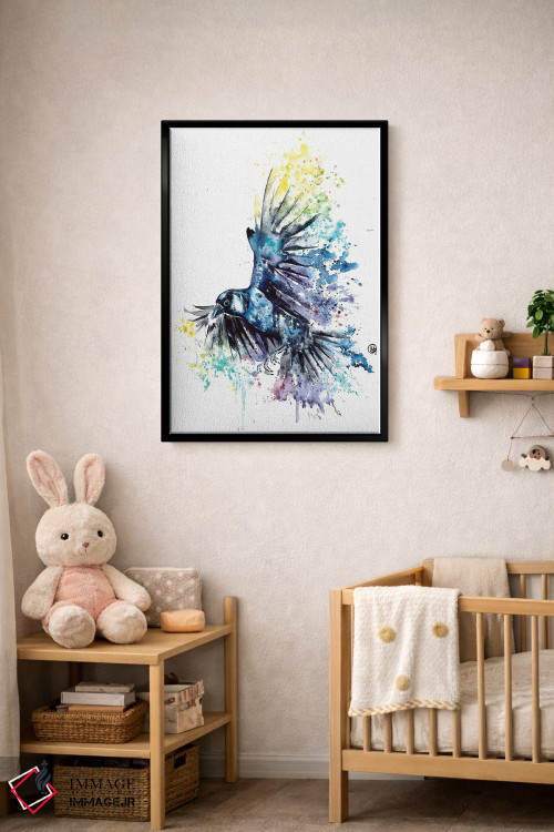 تابلو دکوراتیو کلاغ سیاه اثر لیزا وایت هاوس - D5B