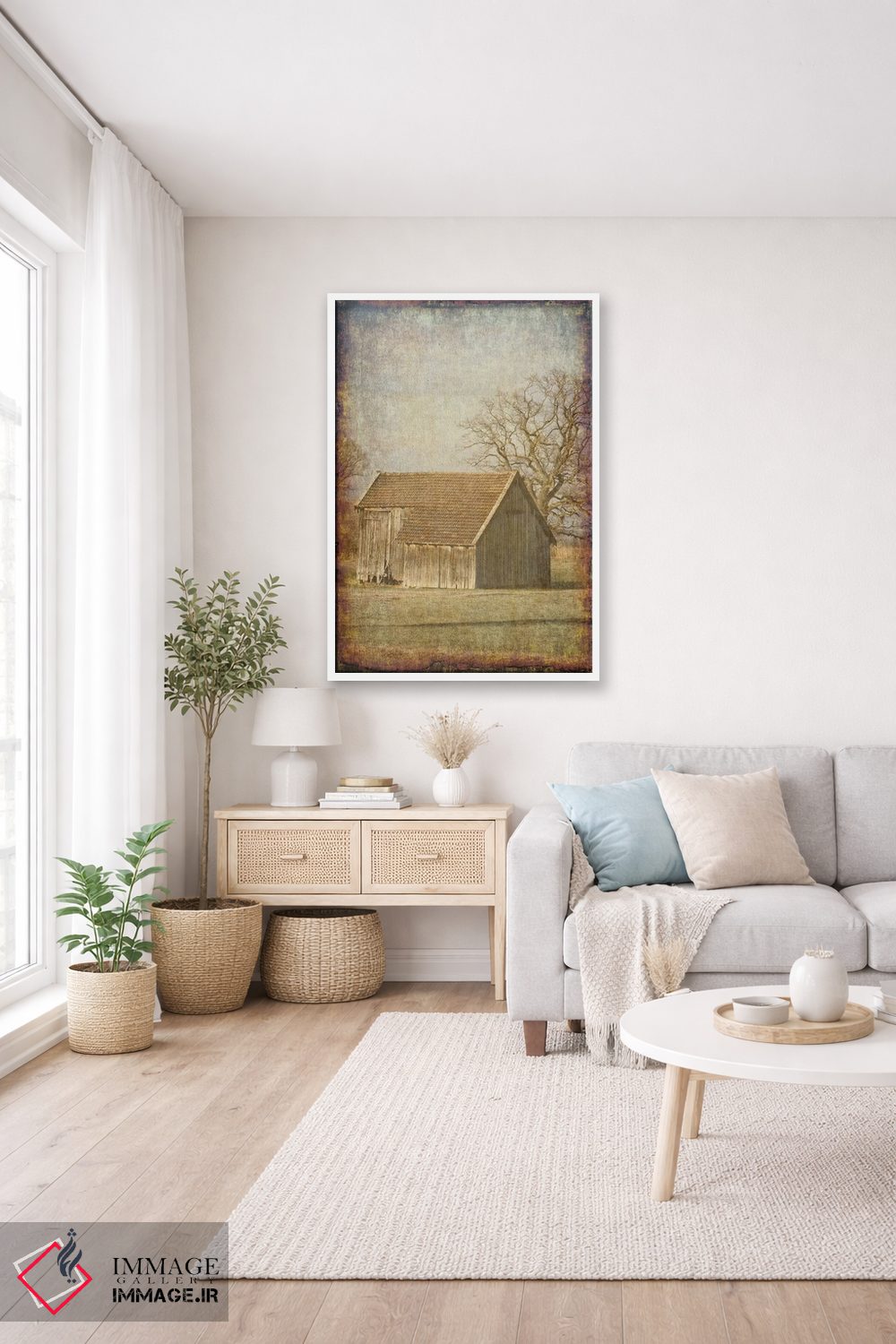 تابلو مدرن منظره مزرعه قدیمی ۱ اثر شلند لوئیس - D3W