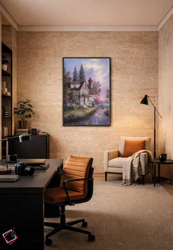 تابلو دکوراتیو کلبه پل سنگی اثر دنیس لوان - D5B