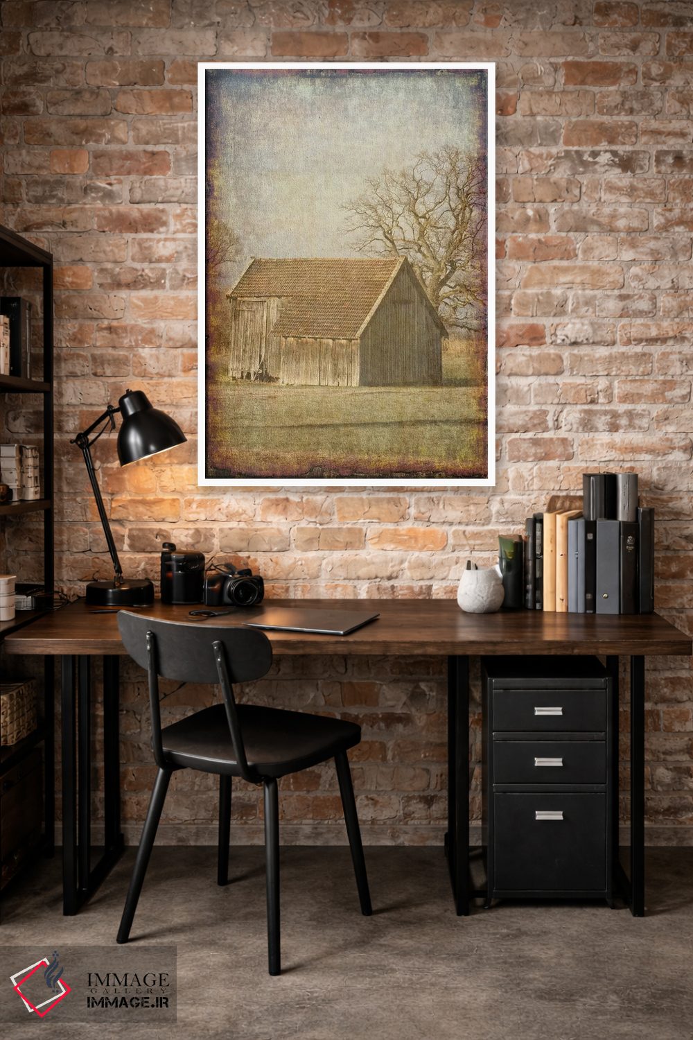 تابلو مدرن منظره مزرعه قدیمی ۱ اثر شلند لوئیس - D4W