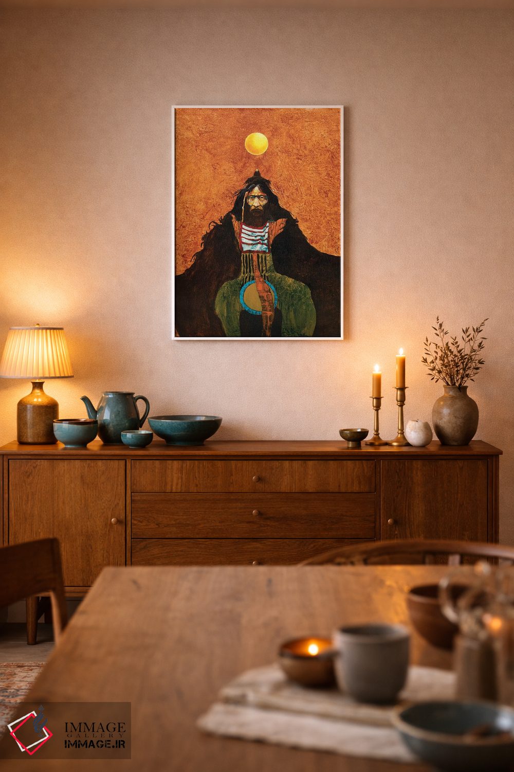 تابلو دکوراتیو کلاغ خورشیدی اثر لاورنس لی - D6W