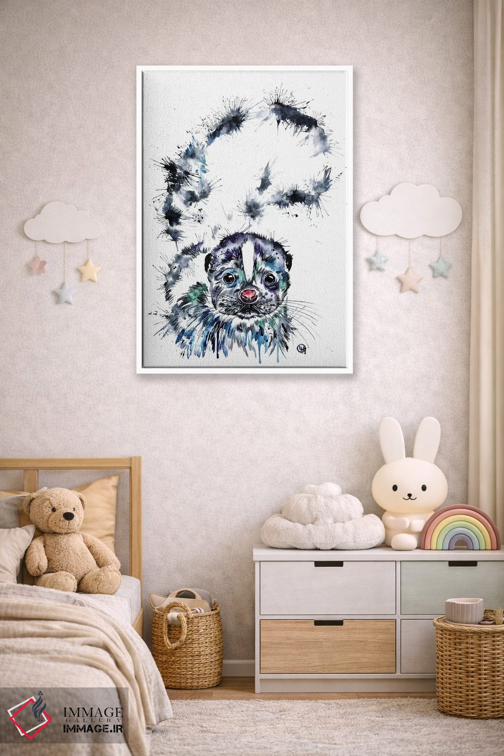 تابلو دکوراتیو توله اسکنک اثر لیزا وایت هاوس - D4W