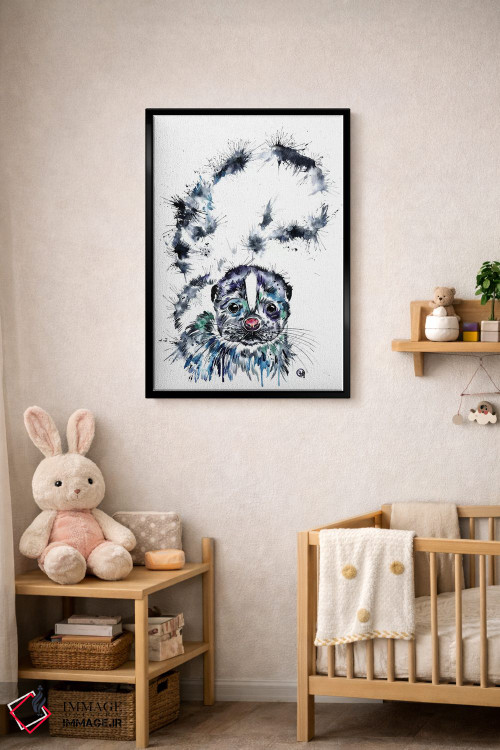 تابلو دکوراتیو توله اسکنک اثر لیزا وایت هاوس - D5B