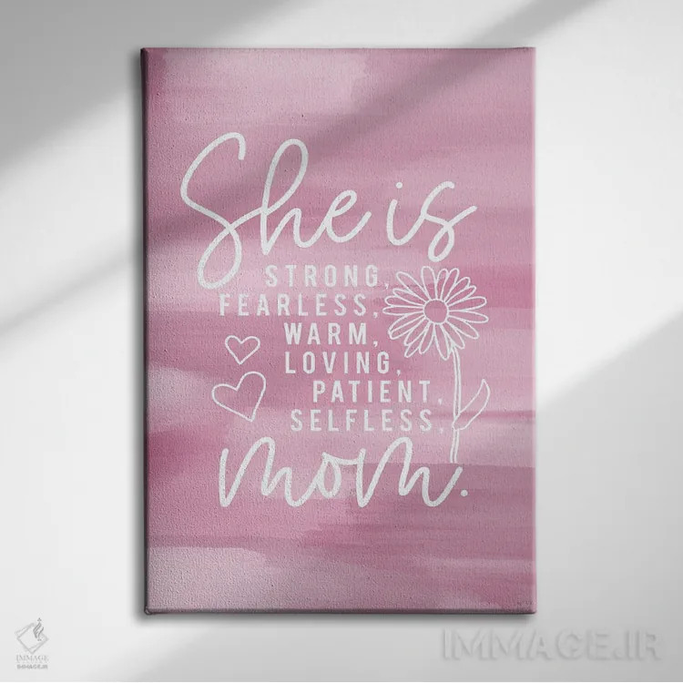 تابلو دکوراتیو او مادر است اثر لوکس + می دیزاینز - نمای روبهرو روی دیوار