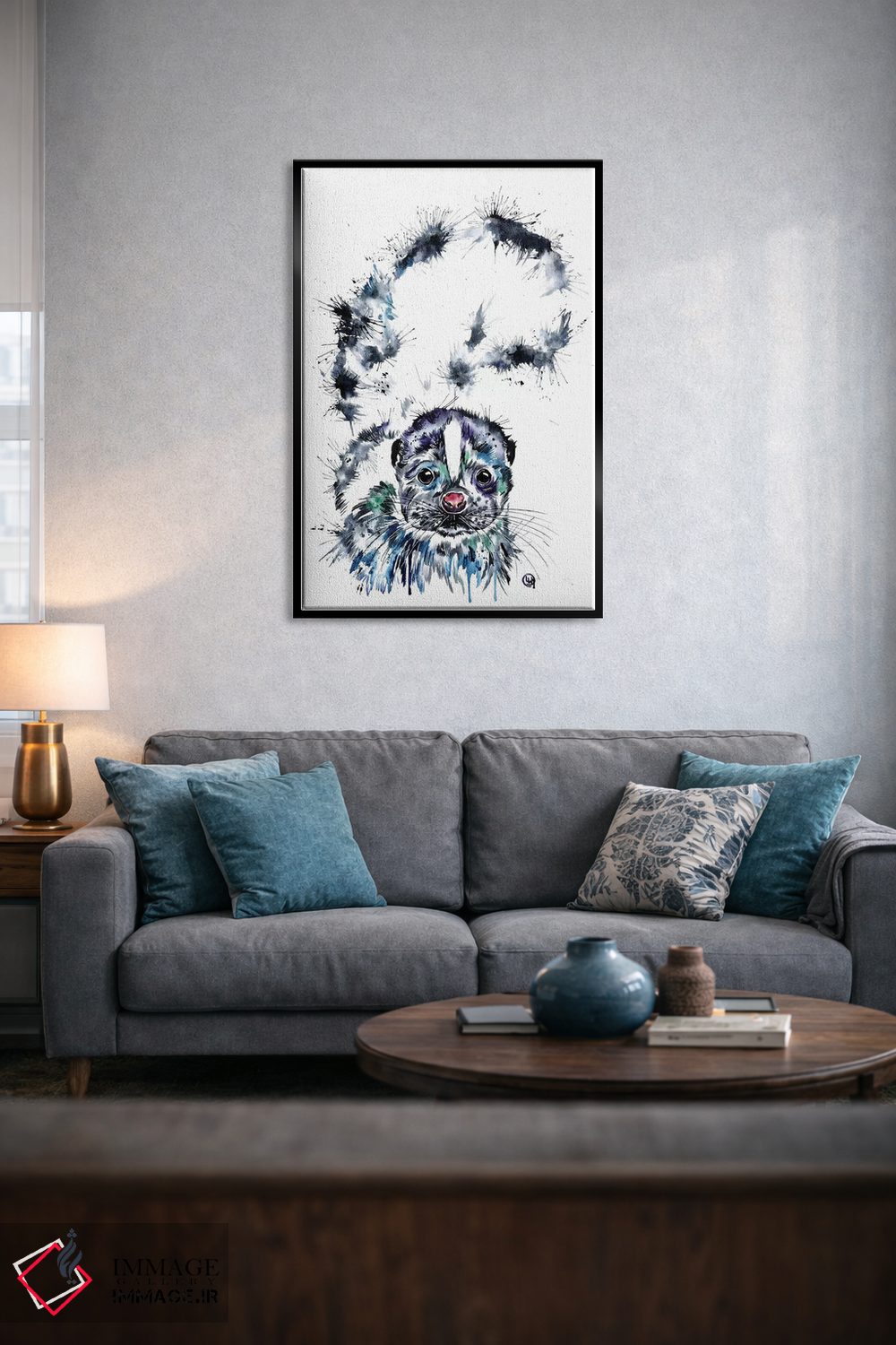 تابلو دکوراتیو توله اسکنک اثر لیزا وایت هاوس - D6B