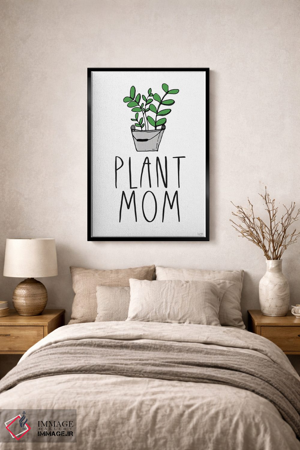 تابلو دکوراتیو مادر گیاه دار اثر لوکس + می دیزاینز - D3B