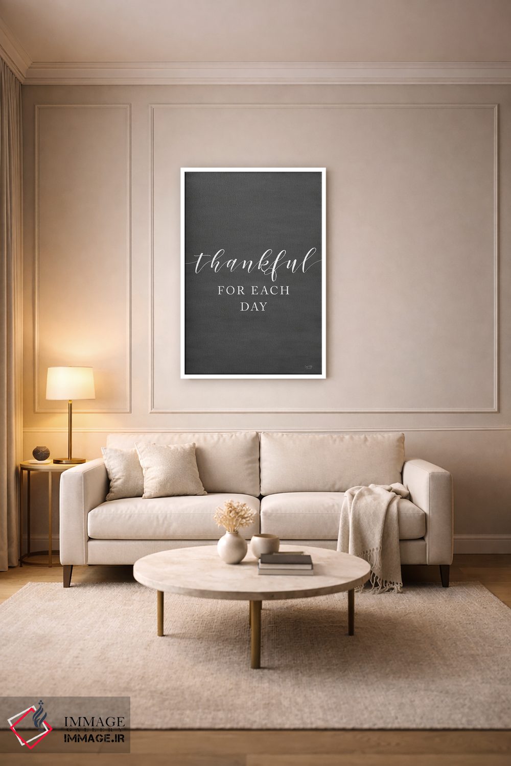 تابلو دکوراتیو قدردان هر روز بودن اثر لوکس + می دیزاینز - D5W