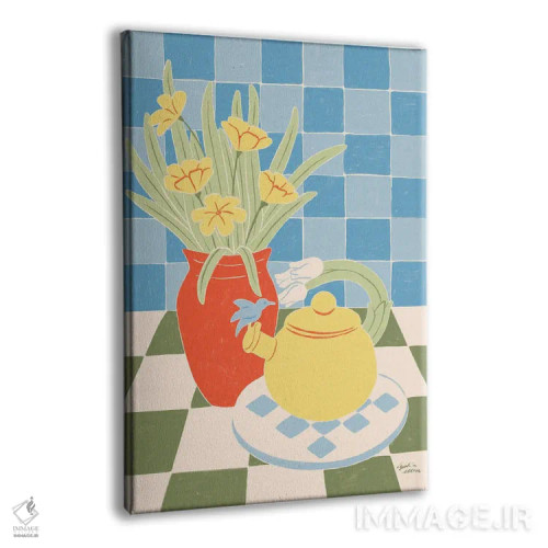 تابلو دکوراتیو قوری اثر لیدیا الن - نمای پرسپکتیو محصول