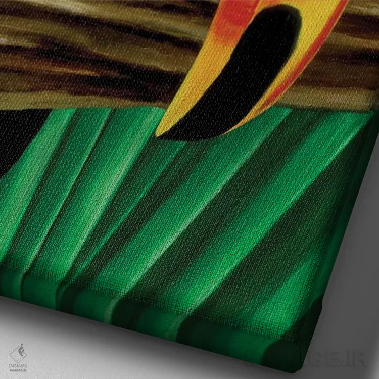 تابلو دکوراتیو دیده بان توکان اثر چارلز لین براگ - نمای نزدیک بافت بوم