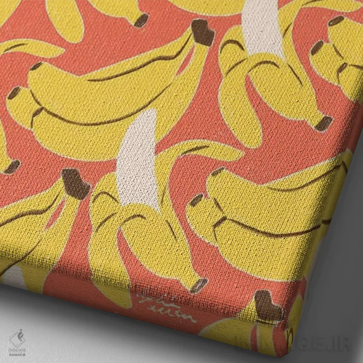 تابلو دکوراتیو موزها اثر لیدیا الن - نمای نزدیک بافت بوم