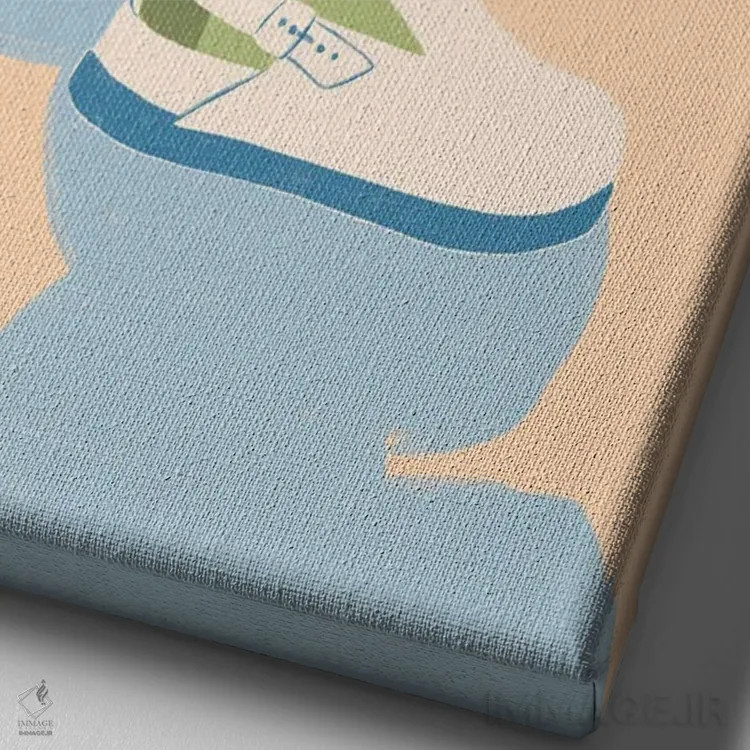 تابلو دکوراتیو راحت اثر لیدیا الن - نمای نزدیک بافت بوم