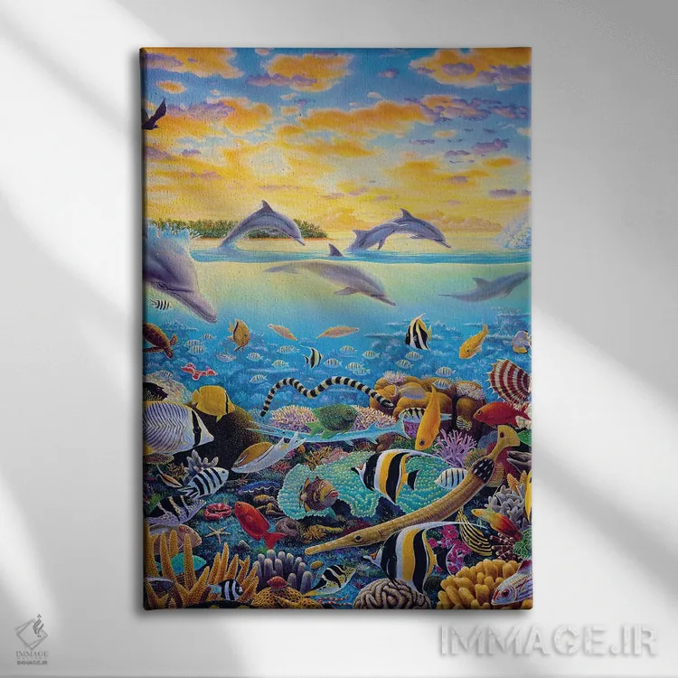 تابلو دکوراتیو افسانه های تاواروآ اثر چارلز لین براگ - نمای روبهرو روی دیوار