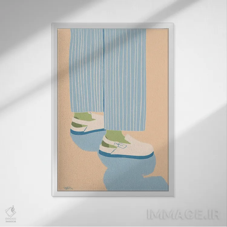 تابلو دکوراتیو راحت اثر لیدیا الن - نمای قابدار سفید