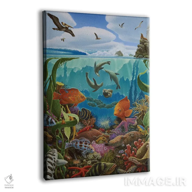 تابلو دکوراتیو کالیفرنیا رول ، برش خورده و لایه ای اثر چارلز لین براگ - نمای پرسپکتیو محصول