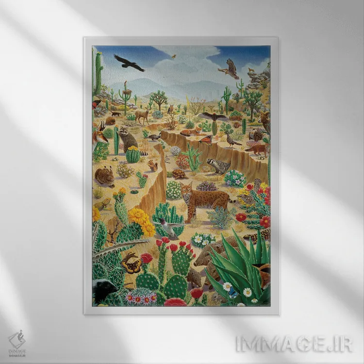 تابلو دکوراتیو آخرین واحه اثر چارلز لین براگ - نمای قابدار سفید