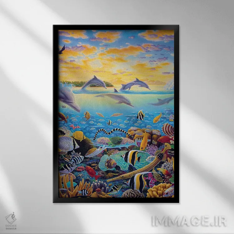 تابلو دکوراتیو افسانه های تاواروآ اثر چارلز لین براگ - نمای قابدار مشکی