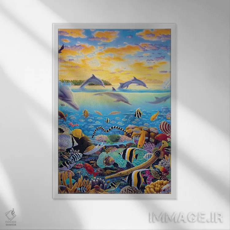 تابلو دکوراتیو افسانه های تاواروآ اثر چارلز لین براگ - نمای قابدار سفید