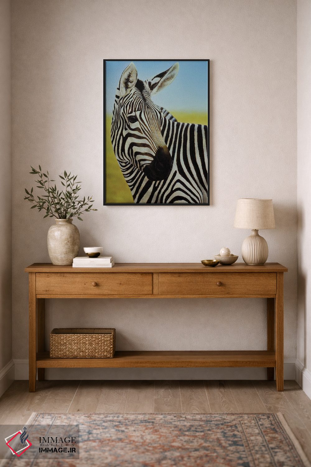 تابلو دکوراتیو پرتره گورخر اثر چارلز لین براگ - D1B