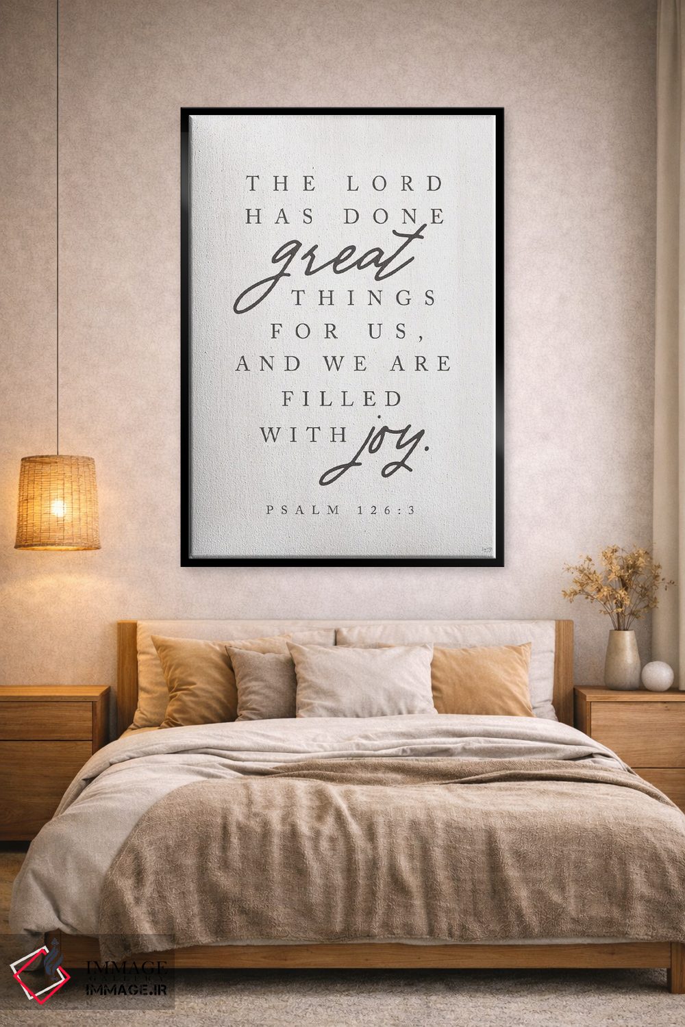 تابلو دکوراتیو مزمور ۱۲۶:۳ اثر لوکس + می دیزاینز - D2B