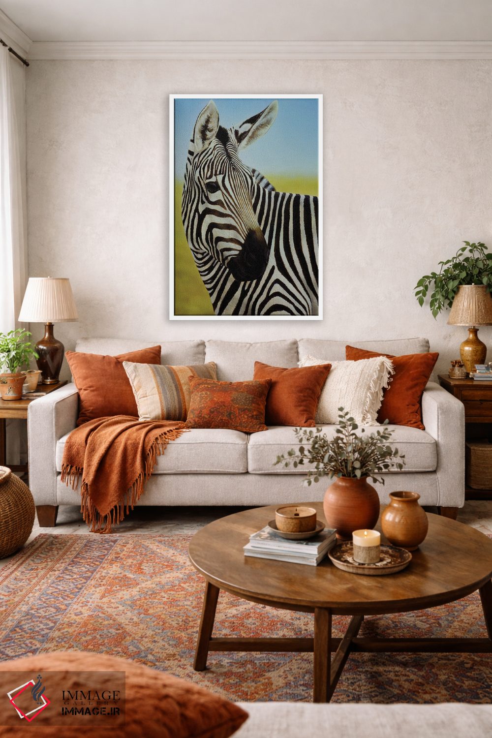 تابلو دکوراتیو پرتره گورخر اثر چارلز لین براگ - D2W