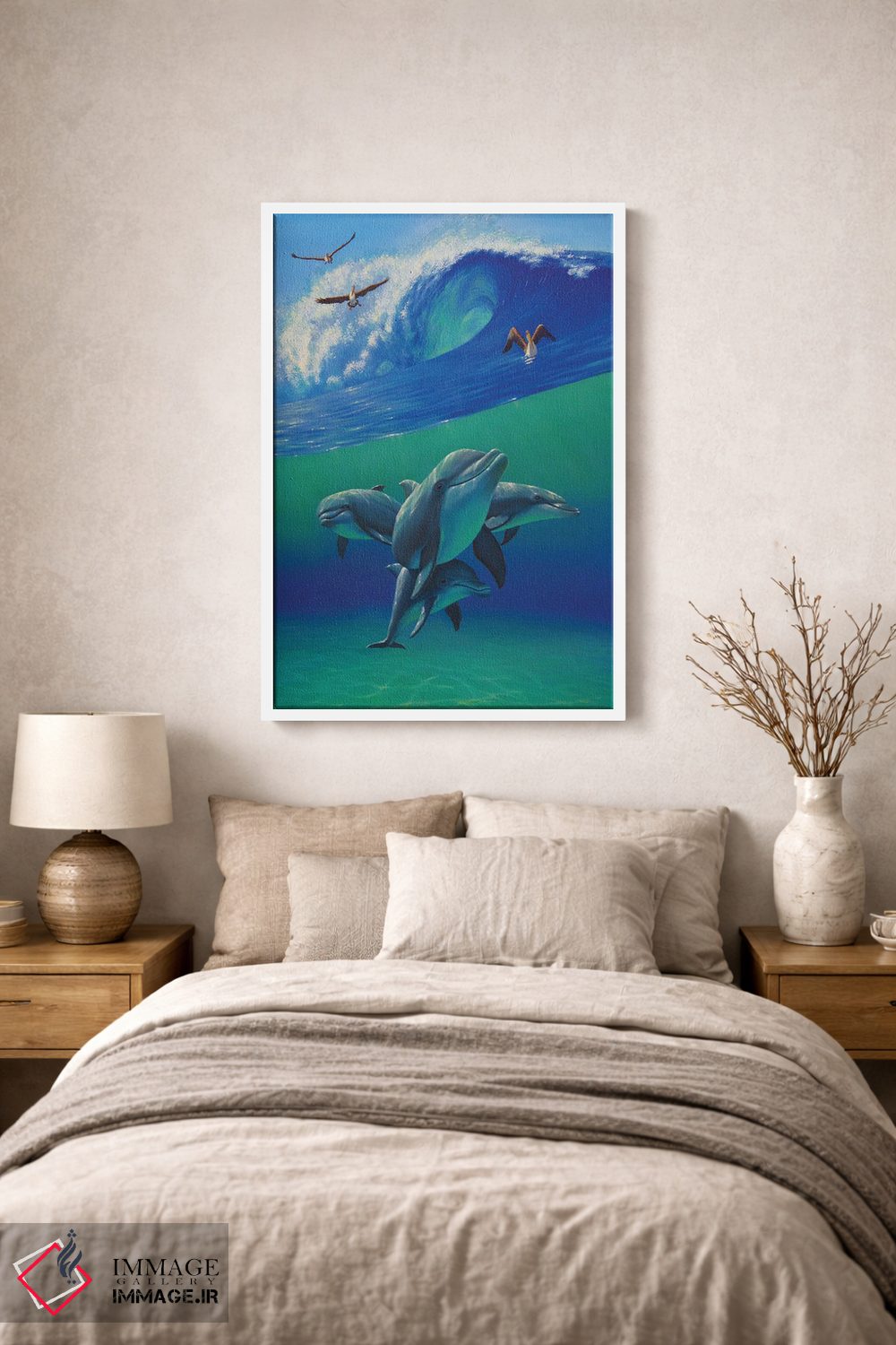 تابلو دکوراتیو زیر امواج اثر چارلز لین براگ - D1W