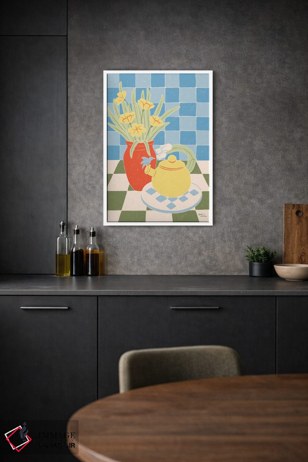 تابلو دکوراتیو قوری اثر لیدیا الن - D1W