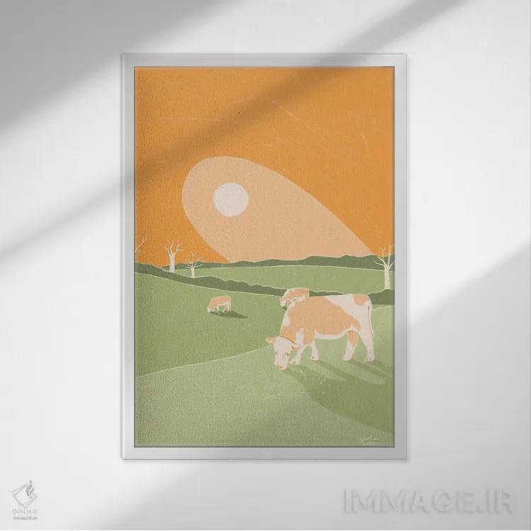 تابلو دکوراتیو نورفولک اثر لیدیا الن - نمای قابدار سفید