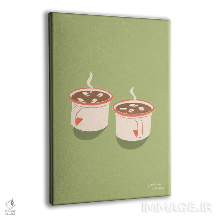 تابلو دکوراتیو شکلاتی اثر لیدیا الن - نمای پرسپکتیو محصول