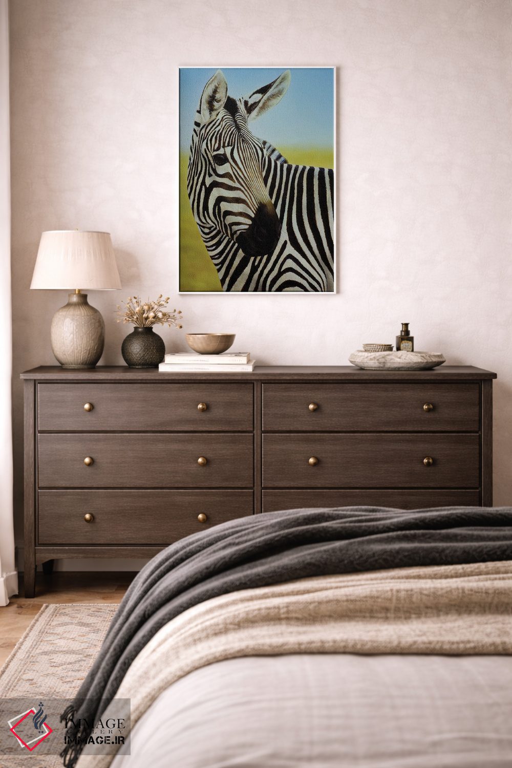 تابلو دکوراتیو پرتره گورخر اثر چارلز لین براگ - D3W