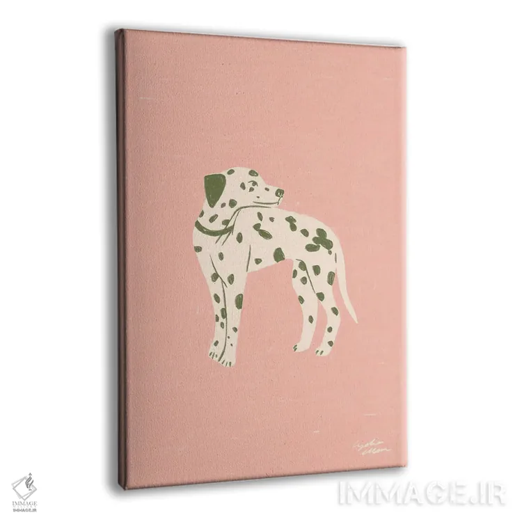 تابلو دکوراتیو دالماتین اثر لیدیا الن - نمای پرسپکتیو محصول